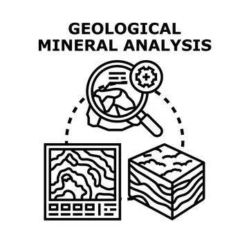 Geological mineral analysis concept exploring earth layers 스톡 일러스트