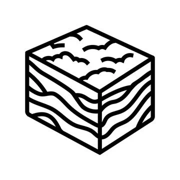 Geological modeling line icon vector illustration Illustrazione stock