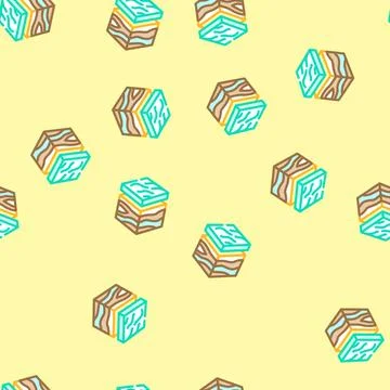 Geological modeling vector seamless pattern Stock Illustration