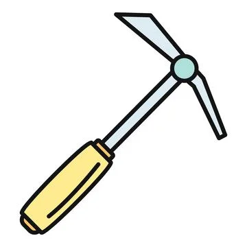 Geological pickaxe tool for mining and exploration work Stock Illustration