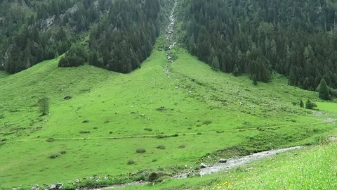 Geological process of debris avalanche in austrian alps Video stock 118211078