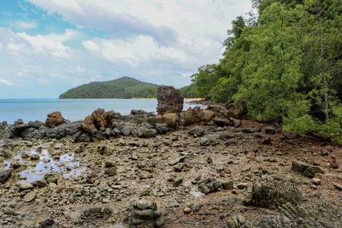 Geological process of erosion to stone and rock formations created by the nat Stock Photos