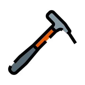 Geological rock hammer tool for digging and exploration Stock Illustration