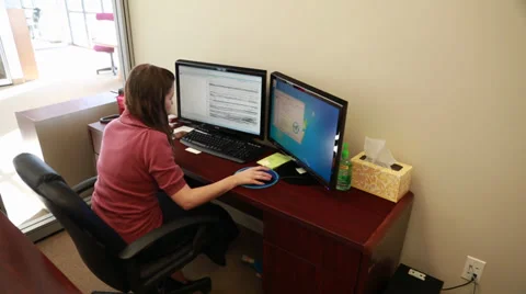 A geologist in the office Stock Footage 32790715
