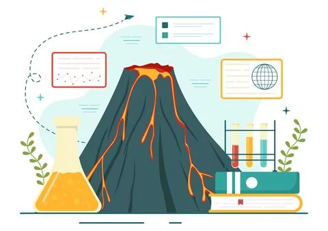 Geologist Vector Illustration with Soil Analysis and Features of the Earth .. Stock Illustration