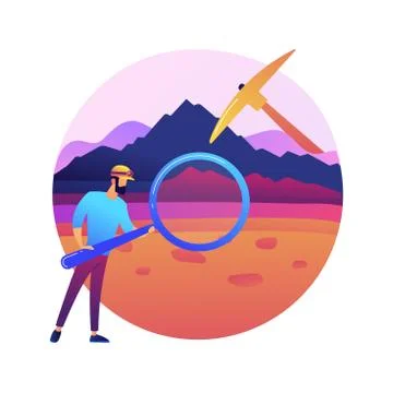 Geology abstract concept vector illustration. Stock Illustration