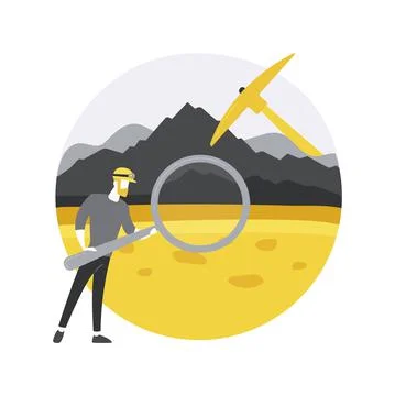Geology abstract concept vector illustration. Stock Illustration
