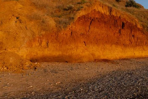Geology. Desert landscape. Panorama view of the sandstone formation, the rock Stock Photos