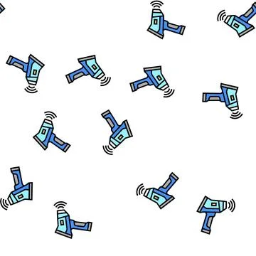 Geology measuring device vector seamless pattern Stock Illustration