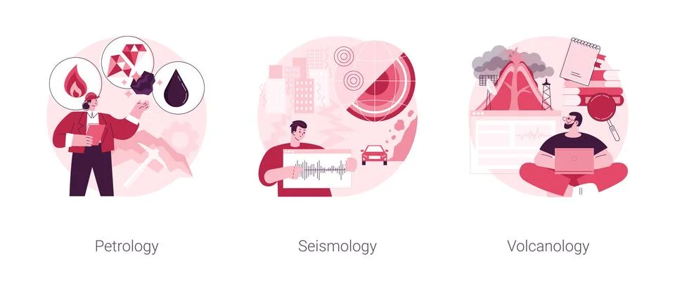 Geology science abstract concept vector illustrations. Stock Illustration