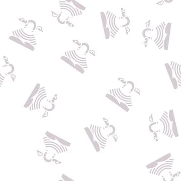 Geomagnetic storm glyph vector seamless pattern Stock Illustration