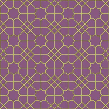 Geomatric pattern with lines and squares. seamless islamic, indian motif patt Stock-Illustration