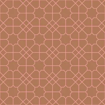 Geomatric pattern with lines and squares. seamless islamic, indian motif patt Stock Illustration