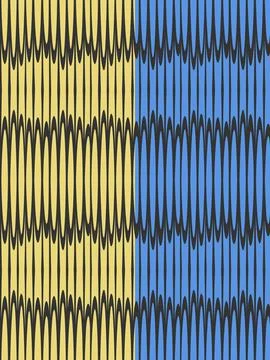 Geomentic waved lines seamless pattern. Dark grey grunge graphic vertical grid Stock Illustration