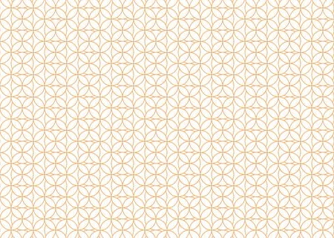 Geometri repeating pattern of orange circles on white background. Stock Illustration