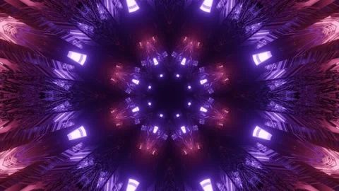 Geometric 3d illustration of spherical dynamic patterns of violet colors Stockbeeldmateriaal 149147481