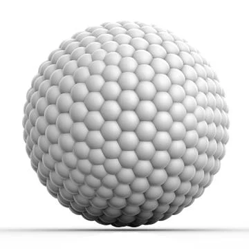 Geometric 3D object on white mathematical construction Stock Illustration