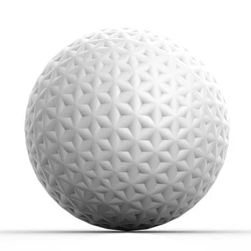 Geometric 3D object on white mathematical construction Stock Illustration