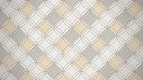 Geometric 3D overlapping circle pattern seamless loop motion Stock Footage 348050097