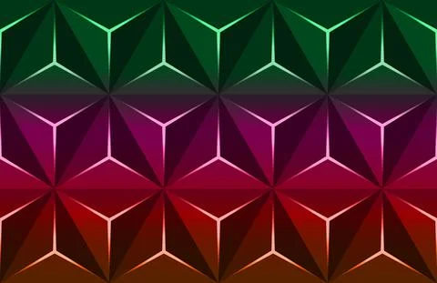 Geometric 3D Pattern with Basic Shapes. Colorful Background polygonal texture Stock Illustration