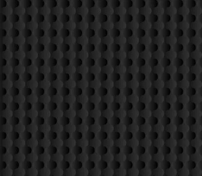 Geometric 3D Seamless Pattern in Modern Black Tech Style Stock Illustration