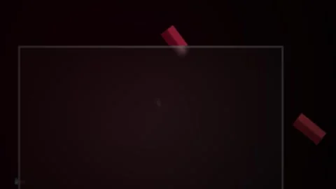 Geometric 3d Shapes Floating and Falling on Black Background for Abstract M.. Stock Footage 344720368