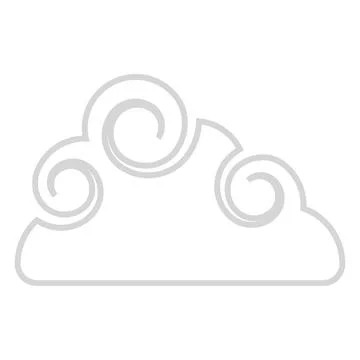 Geometric abstact cloud icon Vector Stock Illustration
