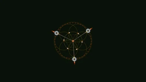Geometric Abstract Animation Rotating Sacred Geometry for Explainer Videos Stock Footage 335257123