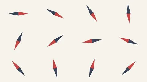Geometric abstract arrows pattern red blue black minimalist design 库存插图