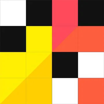 Geometric abstract art design featuring vibrant color blocks and shapes Stock Illustration