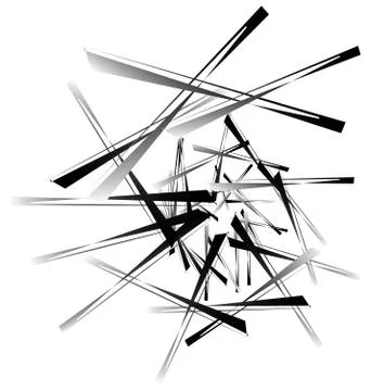 Geometric abstract art. Edgy, angular rough texture. Monochrome, black and wh 스톡 일러스트