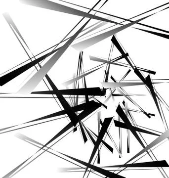 Geometric abstract art. Edgy, angular rough texture. Monochrome, black and wh 스톡 일러스트