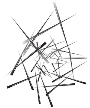 Geometric abstract art. Edgy, angular rough texture. Monochrome, black and wh 스톡 일러스트