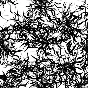 Geometric abstract art. Edgy, angular rough texture. Monochrome, black and wh Stock Illustration