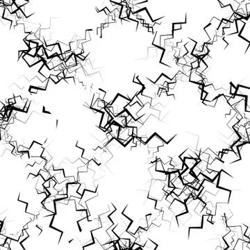 Geometric abstract art. Edgy, angular rough texture. Monochrome, black and wh 스톡 일러스트