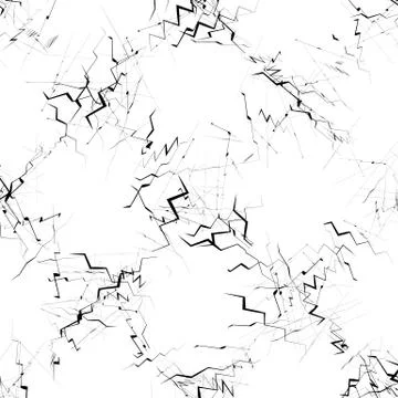 Geometric abstract art. Edgy, angular rough texture. Monochrome, black and wh Stock Illustration