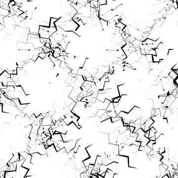 Geometric abstract art. Edgy, angular rough texture. Monochrome, black and wh 스톡 일러스트