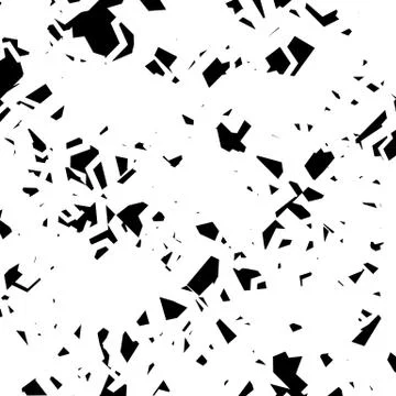 Geometric abstract art. Edgy, angular rough texture. Monochrome, black and wh Stock Illustration