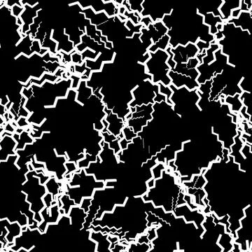 Geometric abstract art. Edgy, angular rough texture. Monochrome, black and wh Stock Illustration