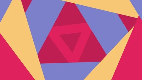 Geometric Abstract Art with Interlocking Colorful Triangle Patterns and Bol.. Video stock 341926756