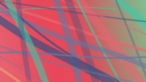 Geometric abstract backdrop featuring dynamic diagonal stripes in red, pink.. Stock Illustration