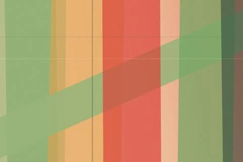 Geometric abstract backdrop with overlapping pastel green, coral, and beige.. Stock Illustration