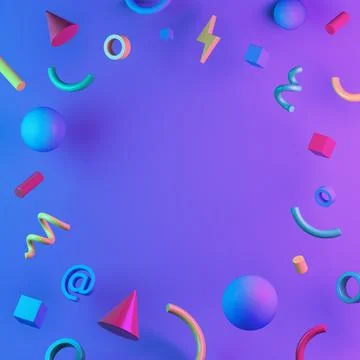 Geometric abstract background. 3d rendering Stock Illustration