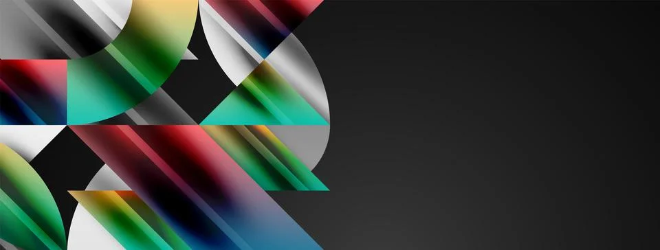 Geometric abstract background with abstract geometric shapes. Concept of Stock Illustration