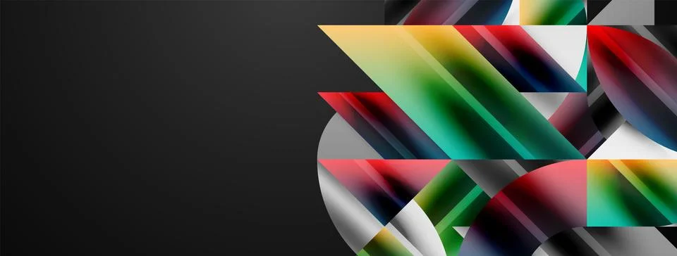 Geometric abstract background with abstract geometric shapes. Concept of Stock Illustration