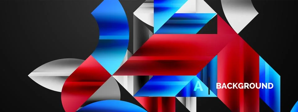 Geometric abstract background with abstract geometric shapes. Concept of Stock Illustration