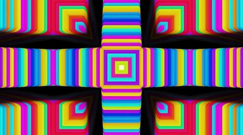 Geometric abstract background. Abstract symmetrical composition, multicolored 3d Stock Illustration