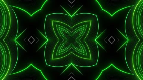 Geometric abstract background. Abstract symmetrical composition, green gray 3d Stock Illustration