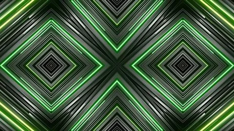 Geometric abstract background. Abstract symmetrical composition, green gray 3d 스톡 일러스트