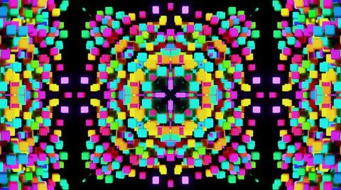 Geometric abstract background. Abstract symmetrical composition, multicolored 3d 스톡 일러스트